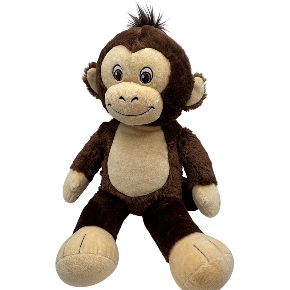 Build A Bear Smiley Monkey Plush Stuffed Animal 16 Inch Brown Chimp Ape Retired